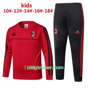 Barn AC Milan Trenings Collegegenser Set 2017-18 Rød